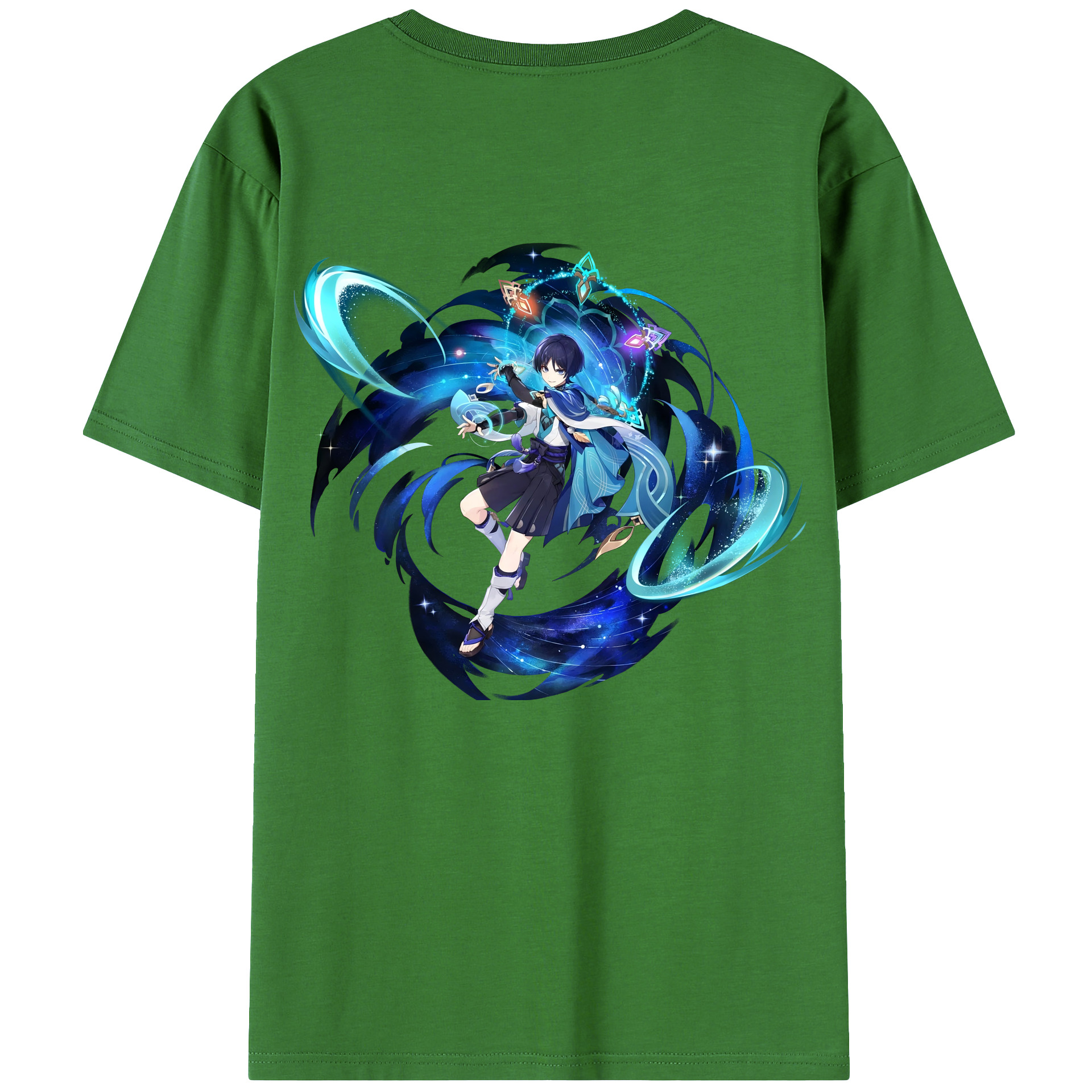げんし神 さんペい genshin Sanpei レディース半袖Tシャツ(バックプリント)
